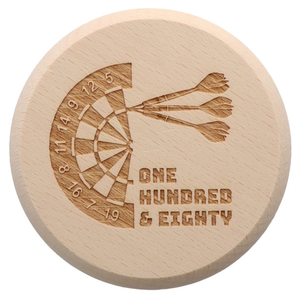 Bierdeckel/Glasabdecker "One Hundred & Eighty" Dartscheibe