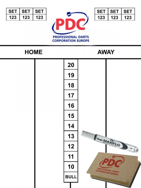 PDC Scoreboard 45x30cm