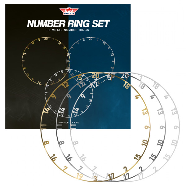 Bulls 3er Set Metall Zahlenring für jedes Board