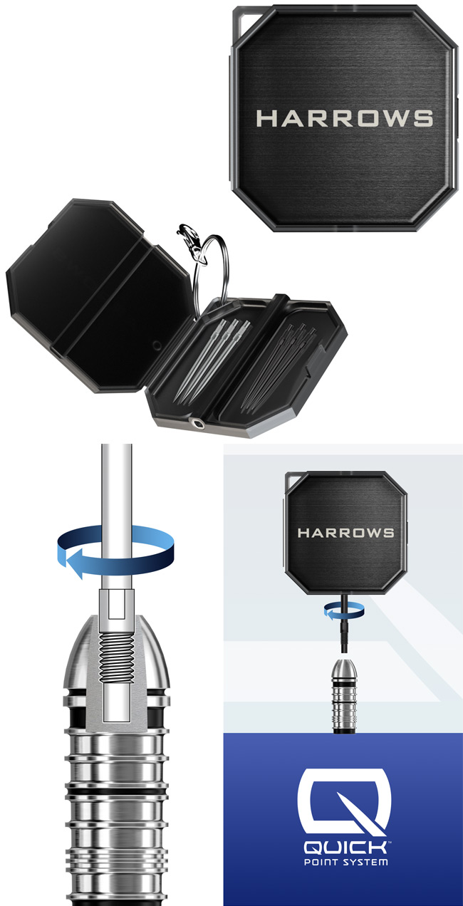 Harrows Quick Points Case & Tool | NEU | Krauspe-Dart