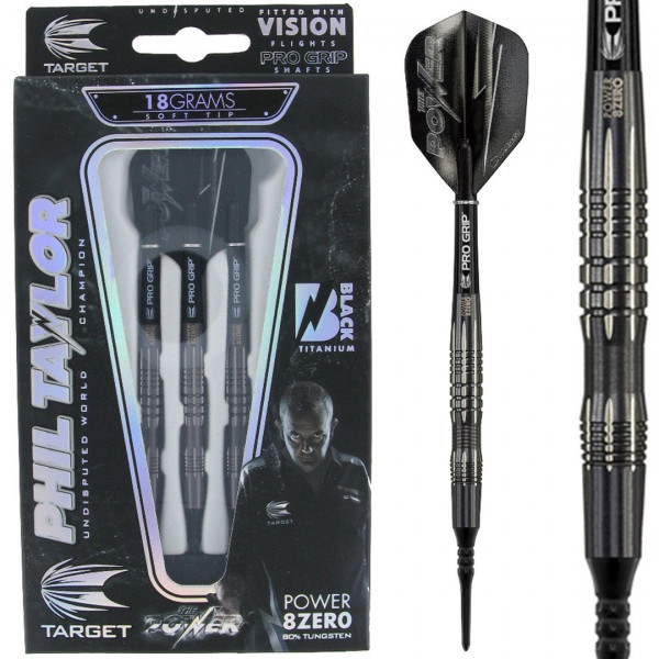 Target Phil Taylor 8Zero Black Titanium Softdart